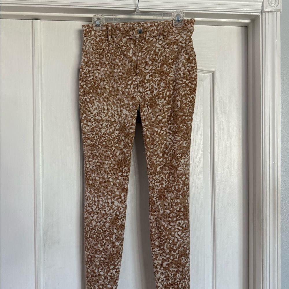 Time and Tru Tan Patterned Skinny Pants